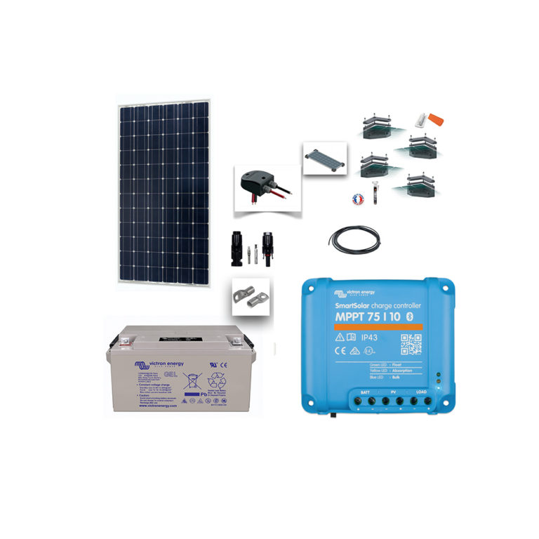 Kit Solaire Camping Car W V Avec Batterie Solaire