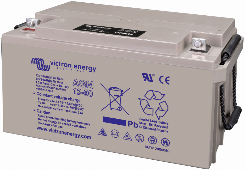 Batterie Solaire AGM 90Ah 12V Étanche Victron Energy.