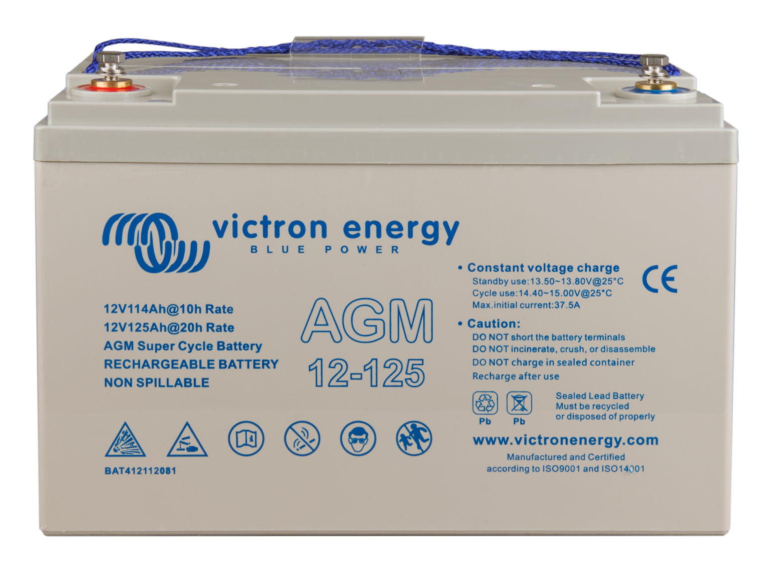 Batterie solaire AGM 125Ah12V Super Cycle Victron Energy