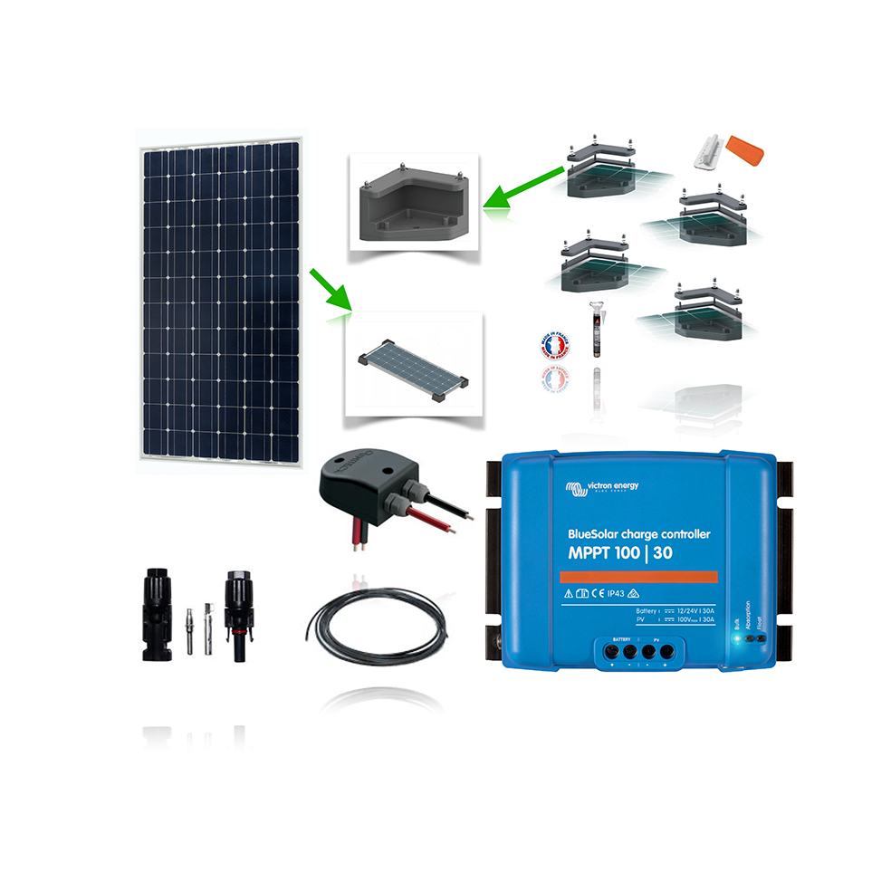 Kit solaire Camping-car 12V/115W avec batterie solaire.