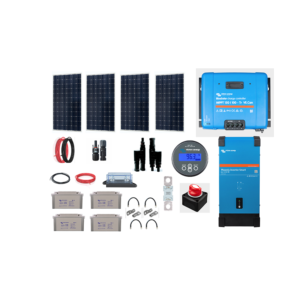 Kit solaire 1500W autonome 1200VA/24V 230V - Stockage 4800wh - VICTRON  ENERGY AP5-Pack 956-defaultCombination